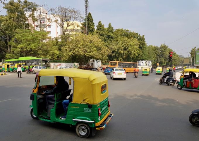 Los rickshaws automáticos son un medio de transporte conveniente.