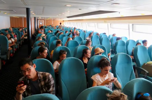 Tipos de asientos de ferry griego