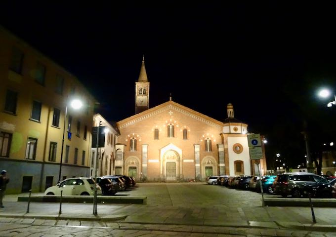 La Basílica de Sant'Eustorgio es muy hermosa.