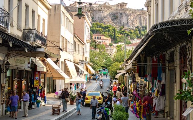 Barrio de Monastiraki en Atenas.