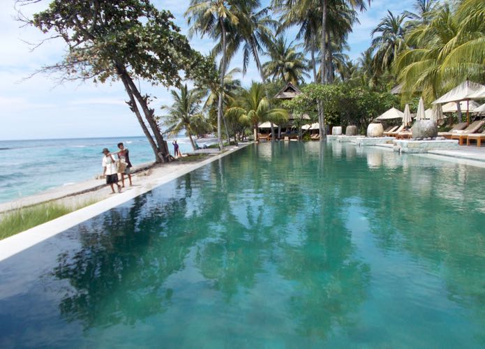 Hotel de playa de Lombok para familias.