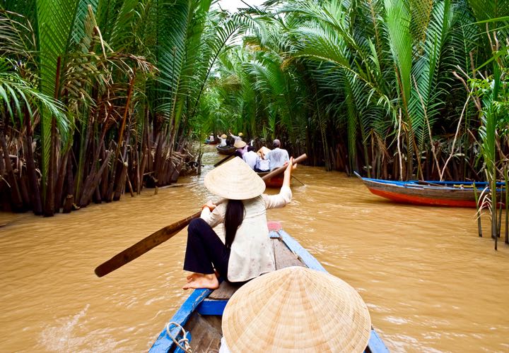Delta del Mekong en Vietnam y Camboya. 