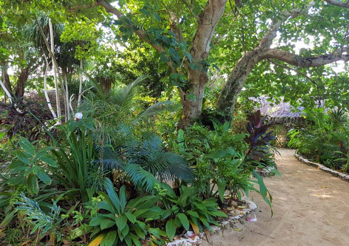El complejo cuenta con exuberantes jardines tropicales.