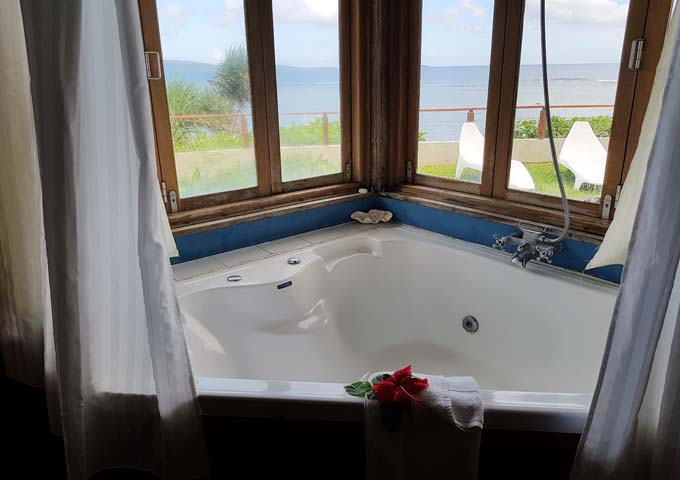 Los baños de spa y las villas tienen unas vistas fantásticas.