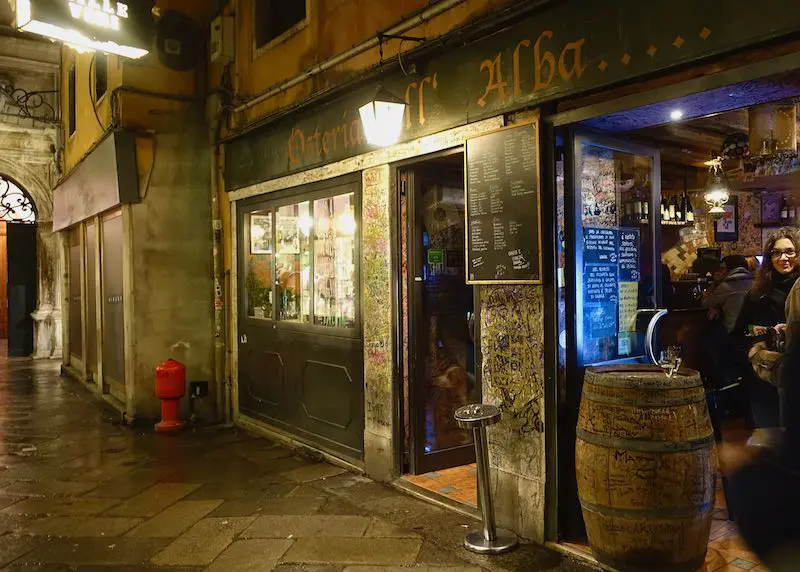 Osteria All Alba bar en Venecia, Italia