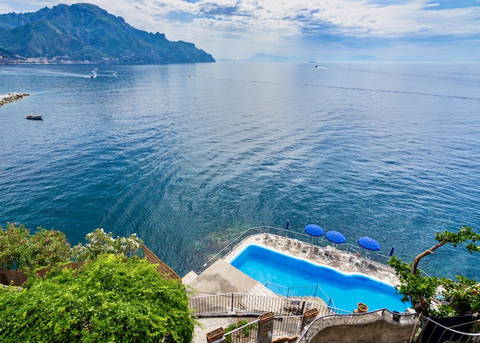 Hotel con vista en Amalfi.