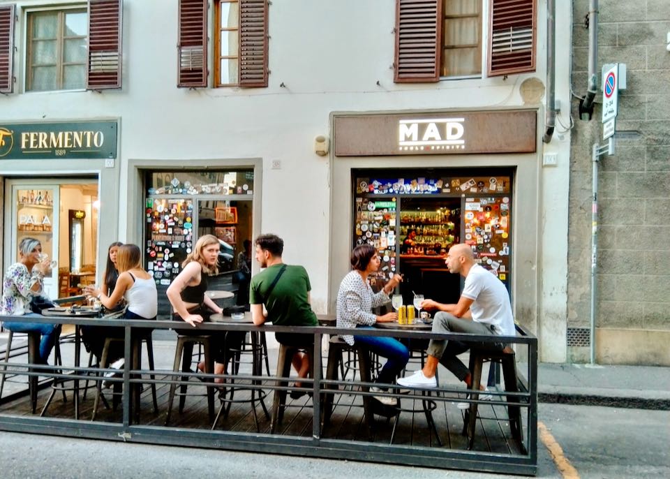 Zona de Florencia con bares y discotecas.