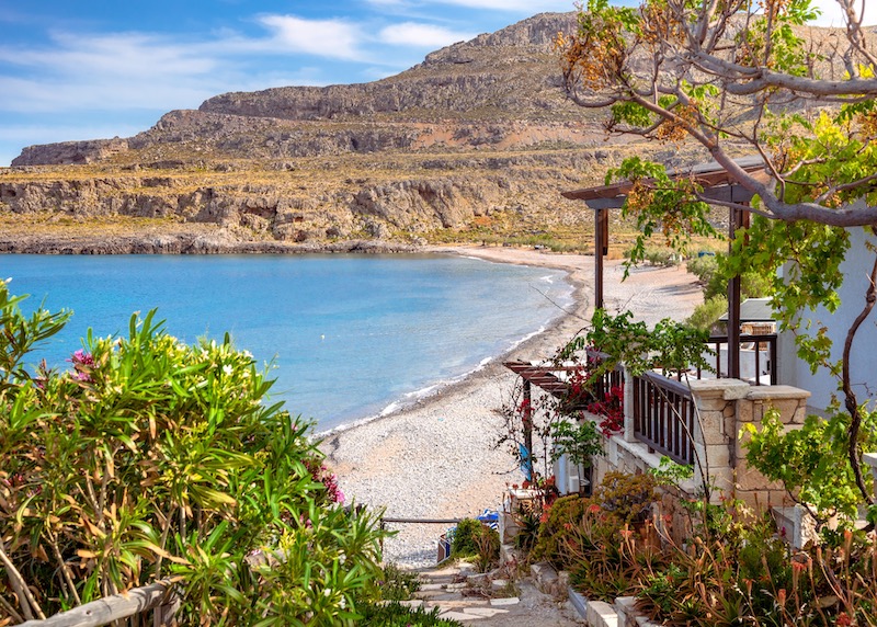 Kato Zakros en Creta con vistas a la playa