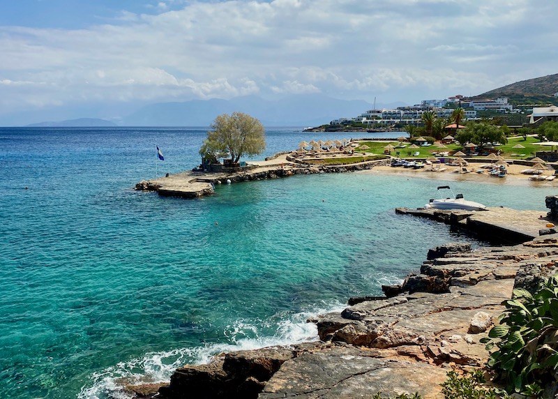 Playa en Elounda Mare Hotel en Elounda, Creta