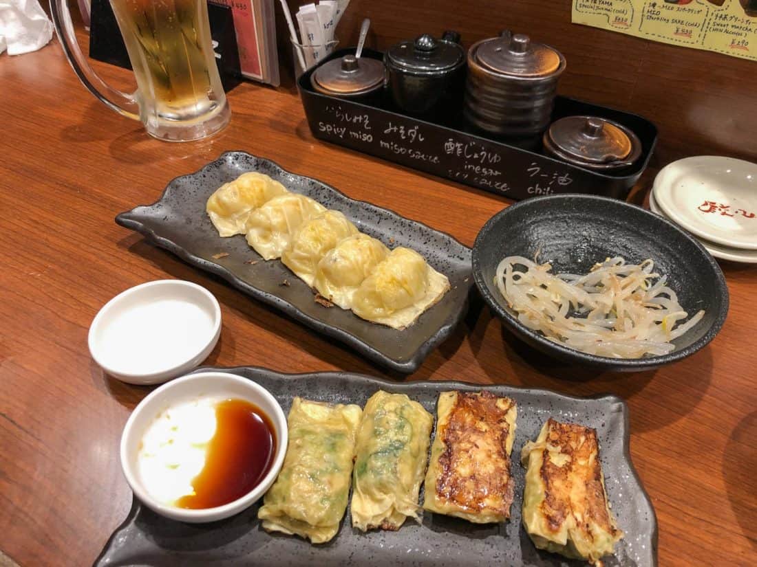 Gyoza vegetariano en Gyoza ChaoChao en Kioto