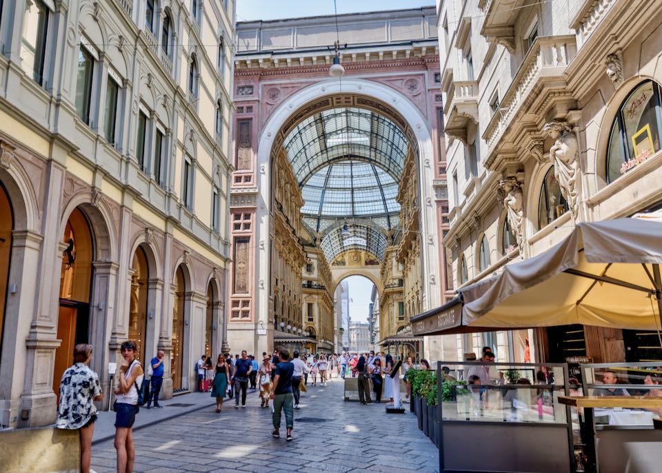 Zona comercial de Milán.
