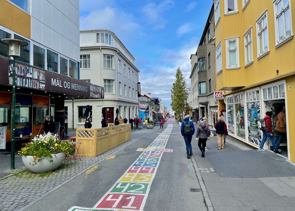 Calle central en Reykjavik.