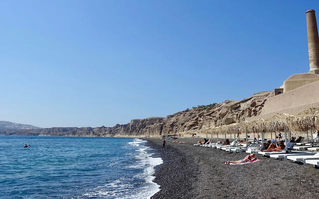 Playa de Vlychada en Santorini